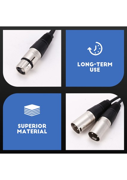 Yeni 3pin Xlr Dişi Jak - Çift 2 Erkek Fiş Y Ayırıcı Kablo Adaptörü 1 Ft Kordon (Yurt Dışından) indirimleri
