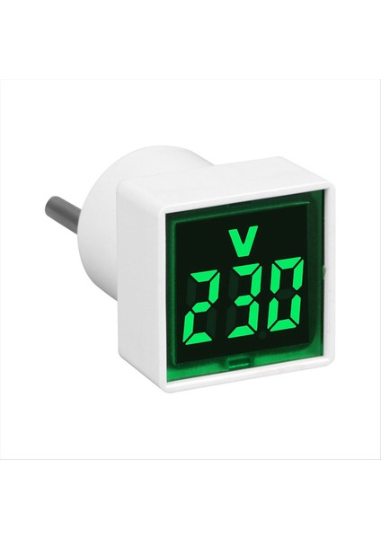 Dijital Voltmetre Kare AC220V Kare Voltaj Test Cihazı ve Gösterge Işık Ab Fiş Yeşil (Yurt Dışından) indirimleri