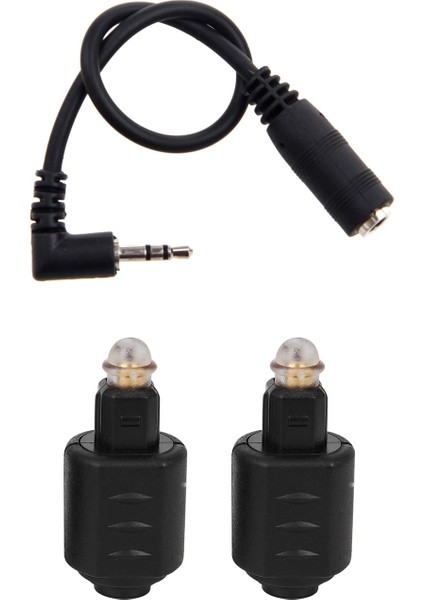 1x 2 5mm Ila 3 5 mm Stereo Ses Jak Adaptörü ve 2x Optik 3 5mm Dişi Mini Jak Fişi Dijital Toslink M Ses Adaptörüne (Yurt Dışından)