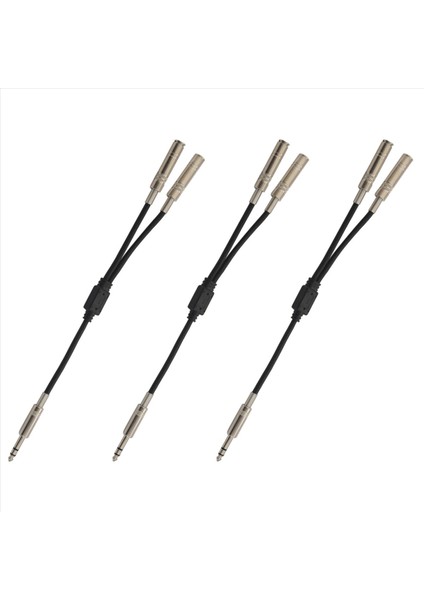 3pcs 6 35MM 1/4 Inç Stereo Jak Ayırıcı Kablo Adaptör Kurşun Fişi Çift 6 35MM Soketlere (Yurt Dışından)