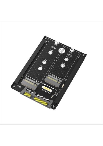 Çift M 2 B Anahtar/b&amp M Anahtar SSD Ila 2 5 Inç Sata Iıı Adaptörü Çerçeveli Braket - Msata Ssd&#39 Yi 7mm 2 5inch Sata Drive Olarak Tutun (Yurt Dışından)