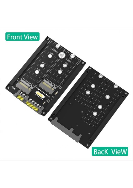 Çift M 2 B Anahtar/b&amp M Anahtar SSD Ila 2 5 Inç Sata Iıı Adaptörü Çerçeveli Braket - Msata Ssd&#39 Yi 7mm 2 5inch Sata Drive Olarak Tutun (Yurt Dışından) modelleri