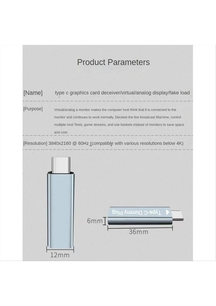 USB Type-C Type Cırtıple Dıslıpd Adapter Ddc Edıd Kuyu Tüp Haflı Görüncü Dlangi Emulatör Kukumu 4K 60HZ (Yurt Dışından) indirimleri