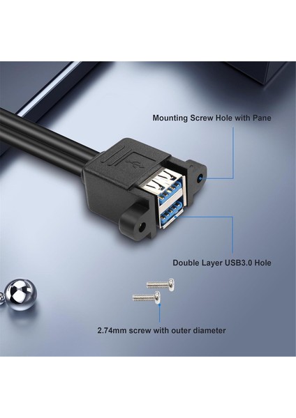 90 Derece Yukarı/aşağı Açısı USB 3 0 19/20PIN-ÇIFT Usb-A Dişi Bağlantı Noktası Adaptör Kablosu Anakart Iç Uzatma Kablosu B (Yurt Dışından) fırsatları
