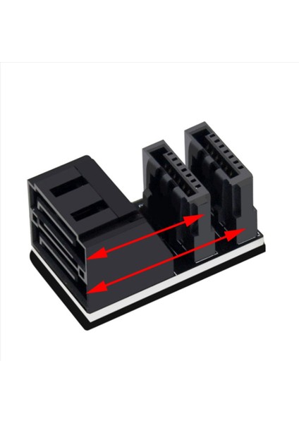 6pcs Çift Sata 7pin Dişi Ila Çift 7pin Erkek 90 Derece Açılı Adaptör Anakart Sata Adaptörü Masaüstü SSD HDD (Yurt Dışından) indirimleri