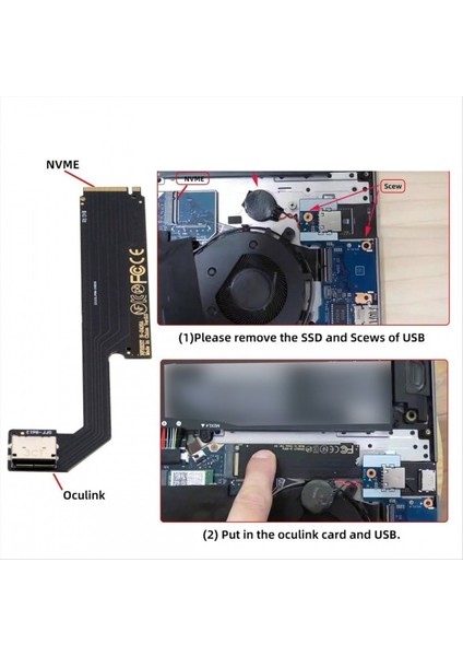Pcı-E 3 0 4 0 M 2 M-Key&#39 E Oculink SFF-8611 SFF-8612 2024 Thınkbook 16+ AMD8845 Harici Grafik Kartı Için Ana Bilgisayar Adaptörü (Yurt Dışından) fiyatları