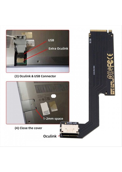 Pcı-E 3 0 4 0 M 2 M-Key&#39 E Oculink SFF-8611 SFF-8612 2024 Thınkbook 16+ AMD8845 Harici Grafik Kartı Için Ana Bilgisayar Adaptörü (Yurt Dışından) indirimleri