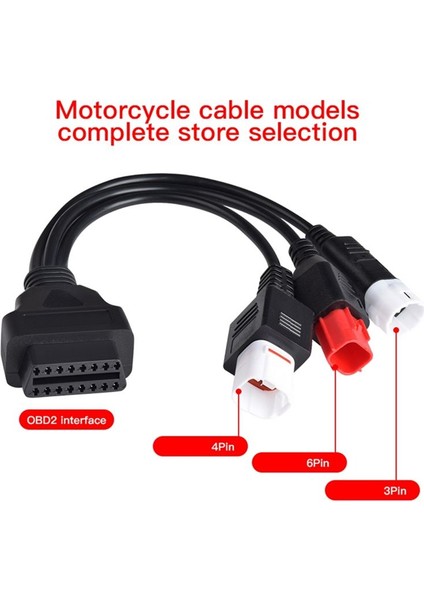 Yamaha Için Motosiklet 3pin 4pin ve Honda 6pin Obd2 Diagnostics Connector Cable Yamaha Motosiklet Obd Uzatma Kablosu (Yurt Dışından) fiyatları