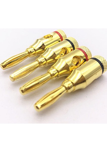 32PCS Muz Tapaları Açık Vida 24K Altın Kaplama Tapaları 24K Altın Kaplama Vida Tipi Saf Bakır Sağ Açılı Banana Tapaları (Yurt Dışından) modelleri