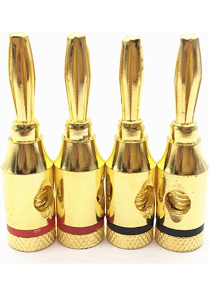 32PCS Muz Tapaları Açık Vida 24K Altın Kaplama Tapaları 24K Altın Kaplama Vida Tipi Saf Bakır Sağ Açılı Banana Tapaları (Yurt Dışından) fırsatları