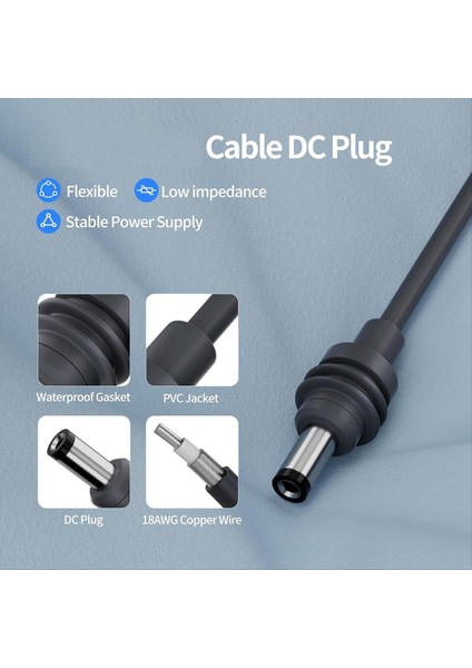 Starlink Mini Dc Güç Kablosu Dc Uydu 18AWG Için Dc Araç Güç Kablosu IP68 Su Geçirmez Şarj Cihazı Güç Kaynağı Kablosu 6 6ft (Yurt Dışından) modelleri