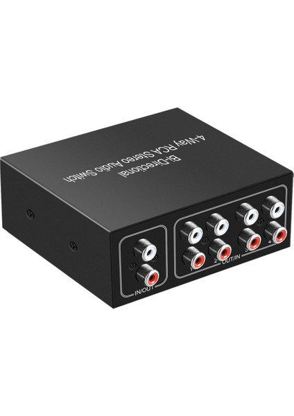 4 Bağlantı Noktası Iki Yönlü R L Rca Ses Değiştirici Kutusu Ses Döner Anahtar Fişi ve Tv Oyun Konsolu Için Ses Ayırıcı Çalma (Yurt Dışından)