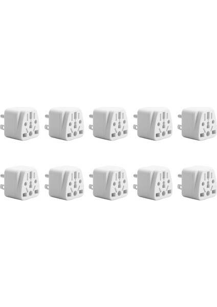 10X Abd Seyahat Fiş Adaptörü Ab/uk/au/ın/cn/jp/asıa/italya/brezilya&#39 Ya Abd&#39 Ye (Tip B) 3 Prong Abd Fişi Şarj Converter Beyaz (Yurt Dışından)