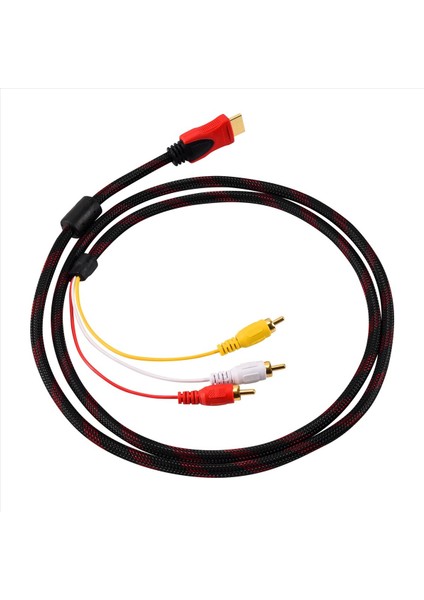HDMI Erkek - Rca Video Ses Av Kablosu Adaptörü Ps3 Ps4 Için Xbox One Wii Için En Yeni (Yurt Dışından)