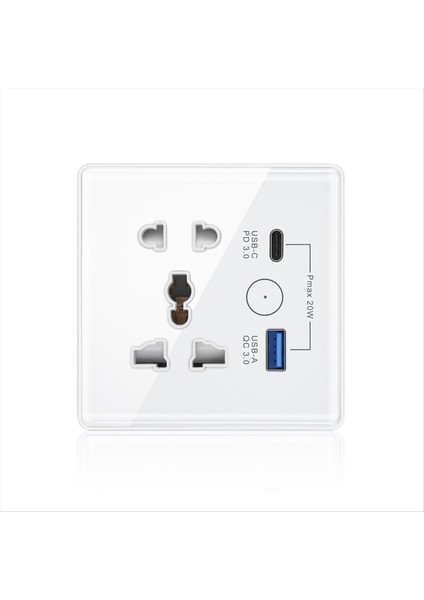 Toyak+Usb Hızlı Şarj Uzak Time Socket Wifi Wifi Smart British Standard 86 Tip Soket A (Yurt Dışından)