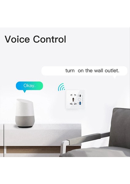Toyak+Usb Hızlı Şarj Uzak Time Socket Wifi Wifi Smart British Standard 86 Tip Soket A (Yurt Dışından) fırsatları