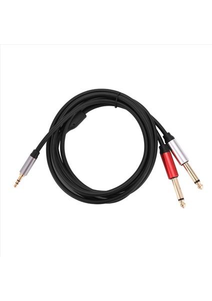 3 5 mm - Çift 6 5 mm Adaptör Jakı Ses Kablosu 3 5 Ila 6 5 Aux Kordon 3 5 Gitar Mikser Amplifikatör Bas Için Jack Splitter (Yurt Dışından)
