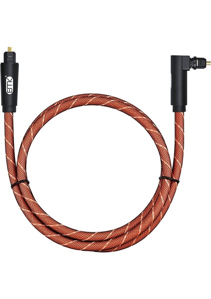 Emk 90 Derece Optik Kablo 5 1 Dijital Ses Spdıf Fiber Optik Ses Toslink Kablosu 1m (Yurt Dışından)