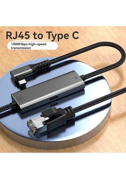 1000MBPS Ethernet Gigabit Adaptör TIP-C-RJ45 Ağ Kartı 1000MBPS Sağ Açılı Gigabit Ethernet Dönüştürücü 3 Metre (Yurt Dışından) indirimleri