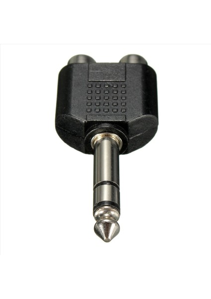 6pcs 6 35MM 1/4 Inç Erkek Stereo Ila 2 Çift Rca Dişi Y Splitter Ses Adaptör Dönüştürücü (Yurt Dışından) fırsatları