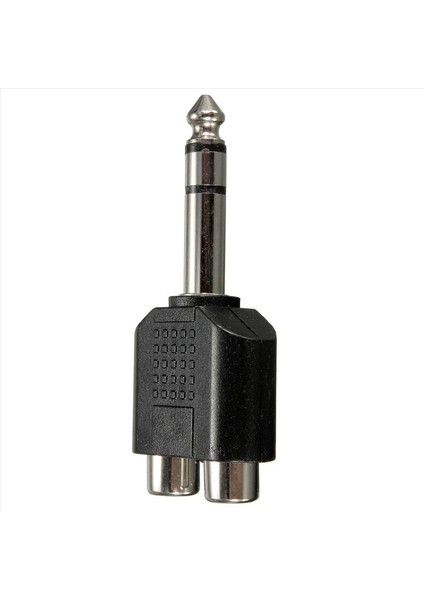 6pcs 6 35MM 1/4 Inç Erkek Stereo Ila 2 Çift Rca Dişi Y Splitter Ses Adaptör Dönüştürücü (Yurt Dışından) indirimleri