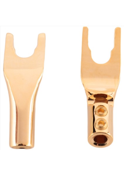 8pcs Hifi Muz Y Spade U/y Altın Kaplamalı Saf Bakır Vidalı Çatal Hifi Hoparlör Spade Connector Fişler (Yurt Dışından) fırsatları