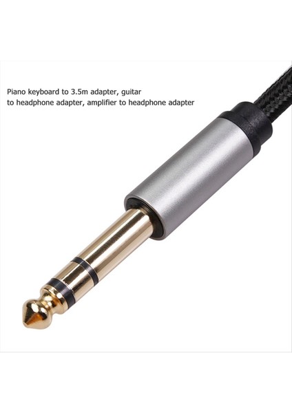Ses Adaptörü 6 35MM 1/4 Erkek - 3 5mm 1/8 Amplıfıcers Gitar Klavye Piyano Ev Sineması 150CM Için (Yurt Dışından) modelleri
