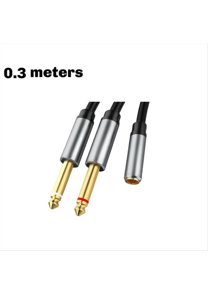 3 5 mm - Çift 6 5mm Kablo Adaptörü Erkek Mono 6 5 Jaktan Stereo - Mikser Amplifikatörü Için 3 5 Ses Kablosu DVD 6 35MM Adaptör A (Yurt Dışından) indirimleri