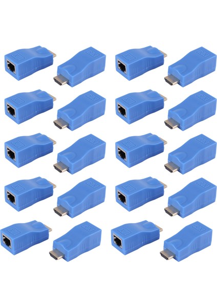 10X HDMI Extender - RJ45 Lan Uzatma Verici Alıcı Tx Rx CAT5E Cat6 Ethernet Kablosu V1 4 30M 4K Hd Tv 1080P (Yurt Dışından)