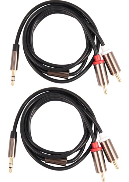 2x Jack 3 5mm Ila 2 Rca Ses Kablosu Aux Aux -Splitter 3 5mm Stereo Erkek - Erkek Rca Adaptör 2 Hoparlör Kablosu 1m (Yurt Dışından)