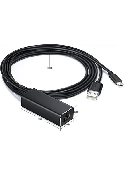 Fire Tv Stick Için 2x Mikro USB Ethernet Adaptörü 10/100 Mbps Google Chromecast Gen 2 Için RJ45 USB Ağ Kartına USB (Yurt Dışından) indirimleri