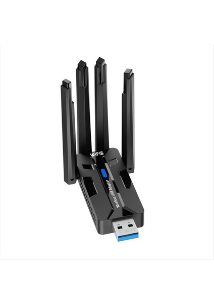 1800MBPS Wifi6 Kart Adaptörü Usb3 0 AX1800 Kablosuz Lan Alıcısı 2 4ghz 5ghz Dual Band 4 x Antenli (Yurt Dışından)