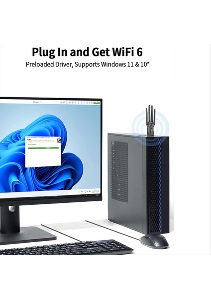 1800MBPS Wifi6 Kart Adaptörü Usb3 0 AX1800 Kablosuz Lan Alıcısı 2 4ghz 5ghz Dual Band 4 x Antenli (Yurt Dışından) indirimleri