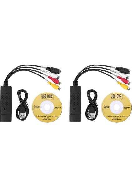2x Video Ses Vhs Vcr USB Video Yakalama Kartından Dvd&#39 Ye Dönüştürücü Yakalama Kartı Adaptörü (Yurt Dışından)