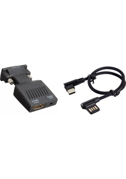 1 Set 1080P VGA Erkek To HDMI Kadın Adaptör Dönüştürücü &amp 1 Pcs Usb-C 3 1 Tip-C ile Sol USB 2 0 Veri Kablosu (Yurt Dışından)