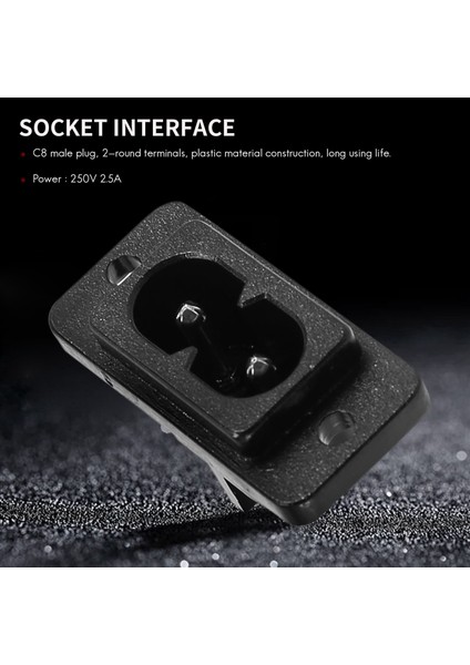 Siyah 2 Pin IEC320 C8 Vida Montajı Giriş Fiş Soketi Ac 250V 2 5A 6 Pcs (Yurt Dışından) fiyatları