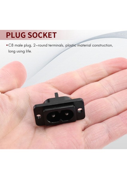 Siyah 2 Pin IEC320 C8 Vida Montajı Giriş Fiş Soketi Ac 250V 2 5A 6 Pcs (Yurt Dışından) modelleri