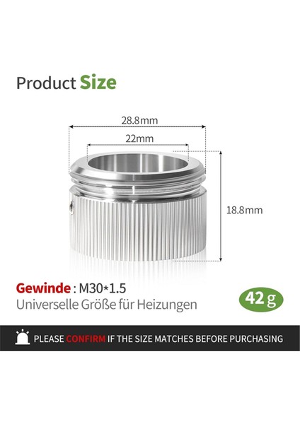 2&#39 Li Paket Isıtma Vanası Adaptörü Radyatör Vanası Termostat Kafası Şeritler ile Radyatör Termostatı Ra Adaptörü - M30 x 15 (Yurt Dışından) modelleri
