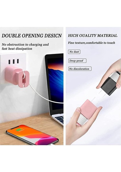 2&#39 De 1 Kordon Organizatör ve Silikon Şarj Cihazı Koruyucusu 20W/18W Veri Kablosu Sarıcı Kırpma Koruma Koruma Kablosu Depolama 4 Pcs (Yurt Dışından) indirimleri