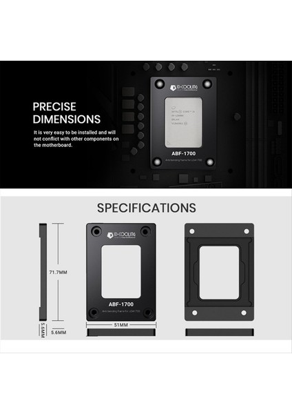 Kimlik Soğutma ABF-1700 Bükülme Anti Kereç Cpu Hodler Düzeltme Sabit LGA1700 Toka Anti-Baskı Bükme Braket Basınç Plakası (Yurt Dışından) modelleri