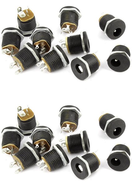 20 Pcs 3-Terminal Lehim 2 1mm x 5 5mm Dişi Güç Jack Dc Soketi (Yurt Dışından)