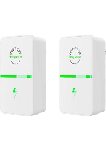 2x Plastik 28000W Elektrik Tasarruf Kutusu 90V-250V Taşınabilir Elektrik Güç Koruyucu Kutu Aygıtımızla Fişi (Yurt Dışından)