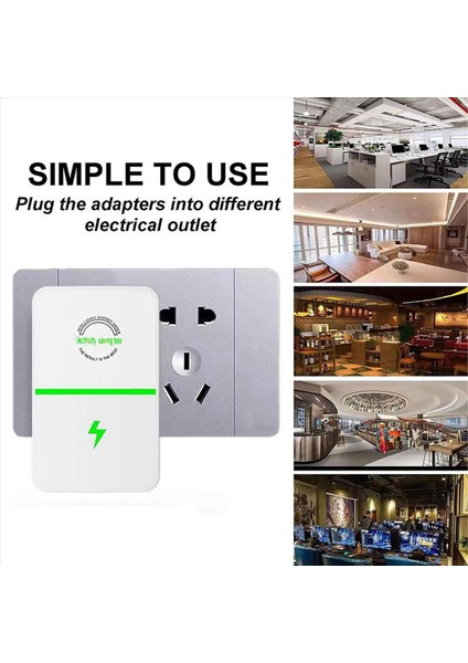 2x Plastik 28000W Elektrik Tasarruf Kutusu 90V-250V Taşınabilir Elektrik Güç Koruyucu Kutu Aygıtımızla Fişi (Yurt Dışından) fiyatları