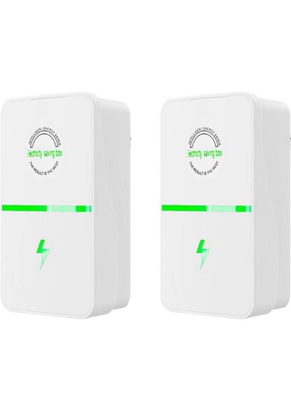 2x Plastik 28000W Elektrik Tasarruf Kutusu 90V-250V Taşınabilir Elektrik Güç Koruyucu Kutu Cihazı Ingiltere Fişiyle (Yurt Dışından)