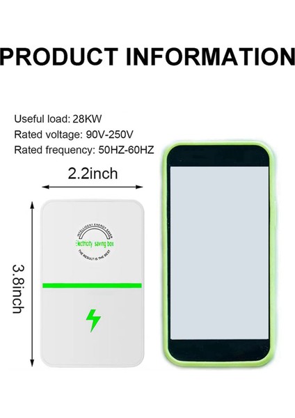 2x Plastik 28000W Elektrik Tasarruf Kutusu 90V-250V Taşınabilir Elektrik Güç Koruyucu Kutu Cihazı Ingiltere Fişiyle (Yurt Dışından) fırsatları