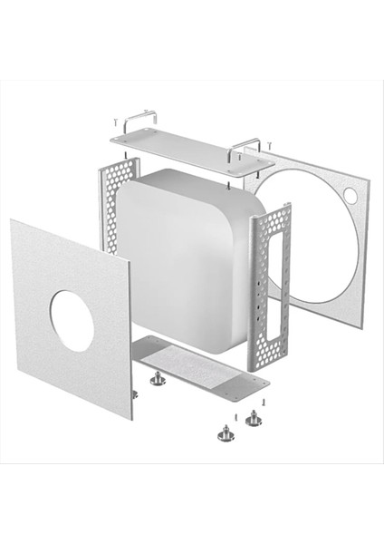 2024 Mac Mini M4 Dikey Stand Bilgisayar Kılıfı Koruyucu Kapak Bilgisayar Şasi Aksesuarları Mac Mini M4/m4 Pro (Yurt Dışından) modelleri