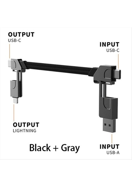 6ın1 Çok Fonksiyonlu Hızlı Şarj Kablosu Keychain Iphone 27W Için Pd Android Type-C 100W Şarj Veri Kablosu (Yurt Dışından) indirimleri