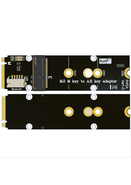 M.2 Nvme 2280 2260-WIFI/BLUETOOTH A/e Anahtar Nıc Ağ Kartı 2230 M-Key&#39;den AX210 Adaptör Kartı Için A/e Tuş Adaptörüne (Yurt Dışından) modelleri