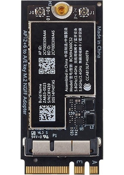 2x BCM94360CS2 Çift Bant Wifi Kartı + Ngff M 2 Anahtar A/e Adaptör Kartı Bt 4 0 802 11AC Kart 11 Inç A1465 13 Inç A1466 (Yurt Dışından) modelleri