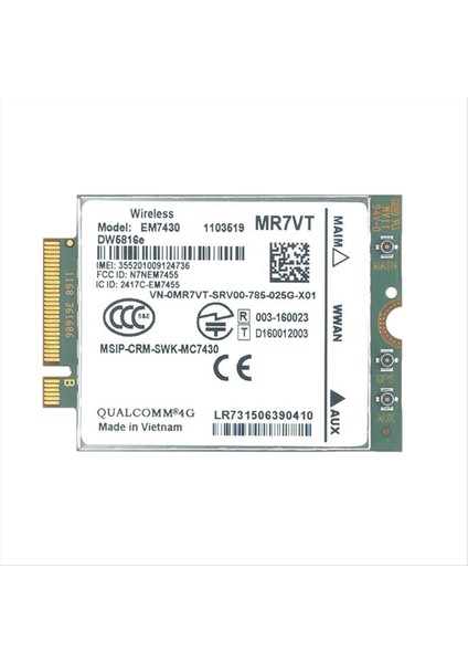 EM7430 Wwan Kartı+3xantenna DW5816E Cat6 Tel 4g Modülü M2 Iot Dell Latitude/wwan ile USB Adaptörüne Ilişkin Hassas Dizüstü Bilgisayar Için (Yurt Dışından) fırsatları